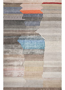 manchaha ivory wool and bamboo silk Hand Knotted Rug