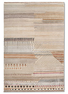 manchaha ivory wool and bamboo silk Hand Knotted Rug