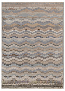 manchaha beige and brown wool and bamboo silk Hand Knotted Rug