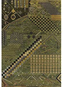 manchaha gold wool and bamboo silk Hand Knotted Rug