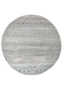 manchaha blue wool and bamboo silk Hand Knotted Rug