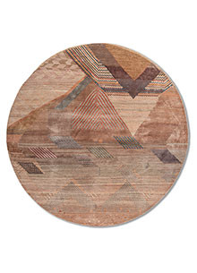 manchaha red and orange wool and bamboo silk Hand Knotted Rug