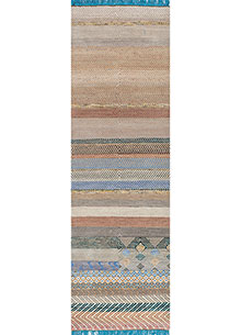 manchaha grey and black wool and bamboo silk Hand Knotted Rug