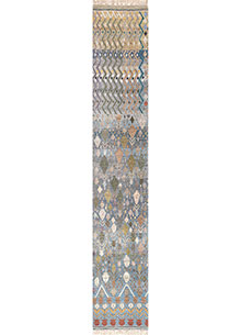 manchaha beige and brown wool and bamboo silk Hand Knotted Rug