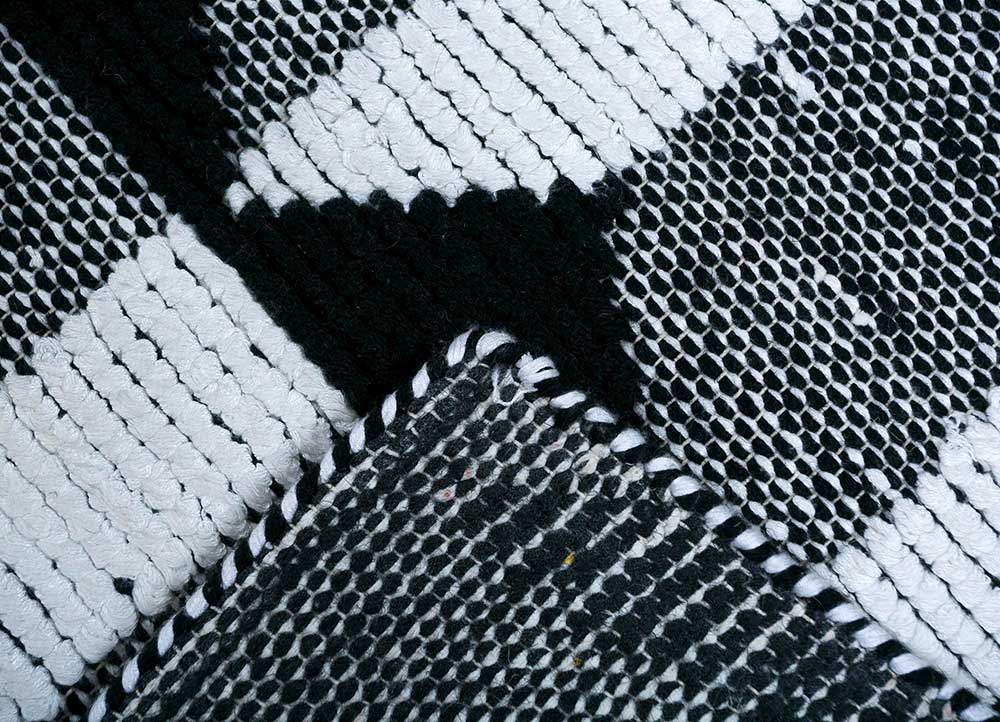 indusbar grey and black wool and viscose Flat Weaves Rug - Loom