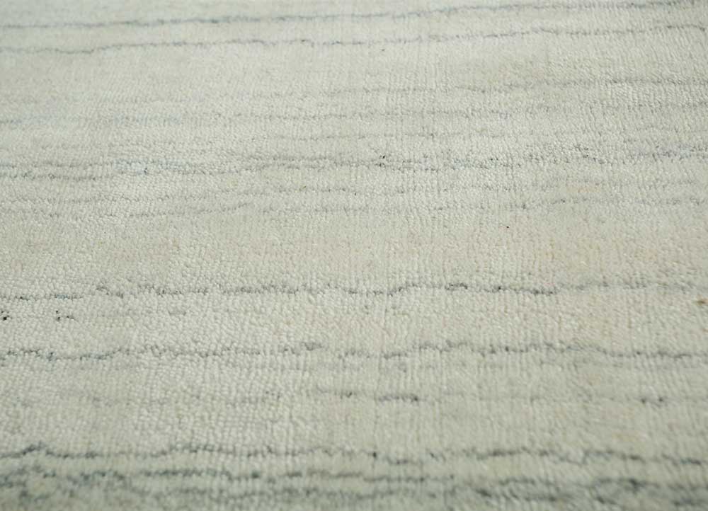 acar ivory wool and viscose Hand Loom Rug - Loom