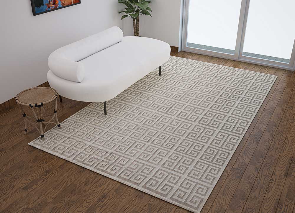 nomadic threads ivory wool Flat Weaves Rug - Loom