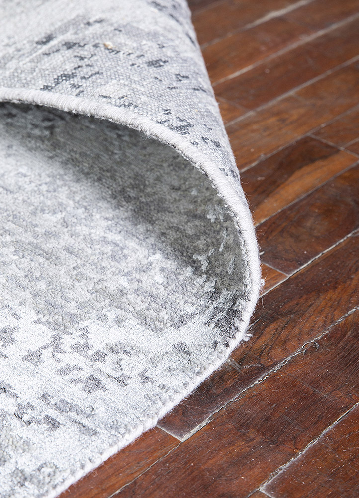 project error by kavi grey and black wool and bamboo silk Hand Knotted Rug - Loom project error by kavi grey and black wool and bamboo silk Hand Knotted Rug - Loom