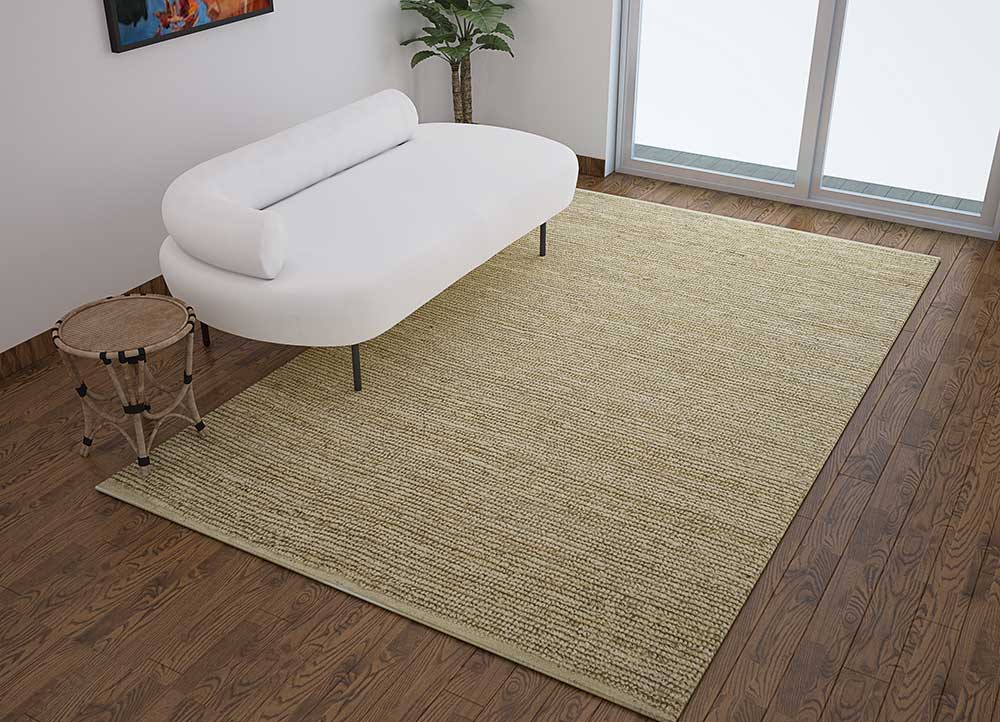 nomadic threads beige and brown jute and hemp Flat Weaves Rug - Loom