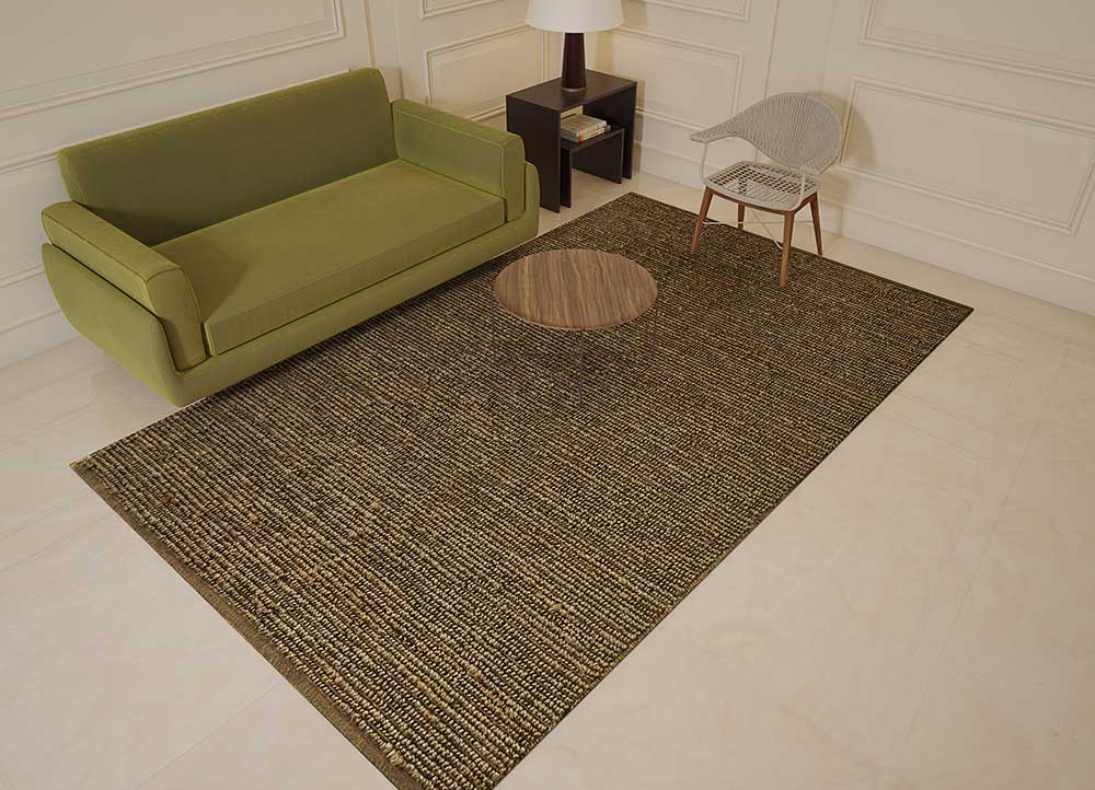 nomadic threads beige and brown jute and hemp Flat Weaves Rug - Loom