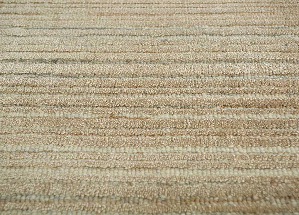 tesoro beige and brown wool and bamboo silk Hand Loom Rug - Loom