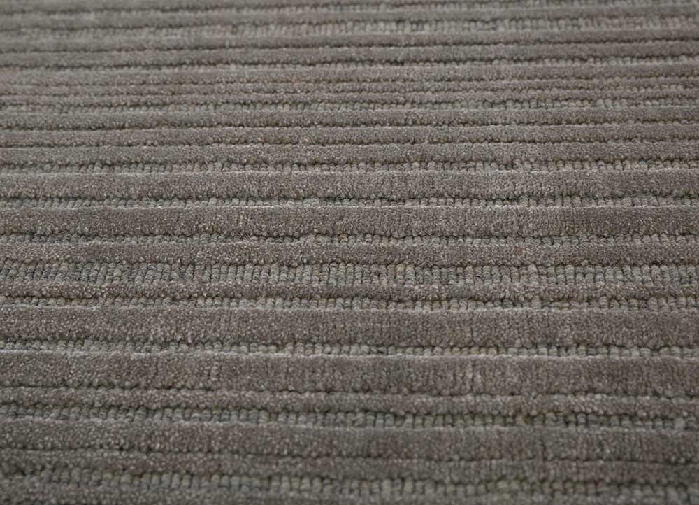 tesoro grey and black wool and bamboo silk Hand Loom Rug - Loom