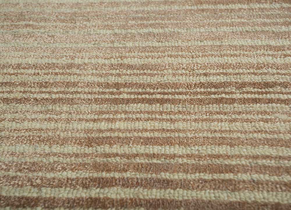 tesoro beige and brown wool and bamboo silk Hand Loom Rug - Loom