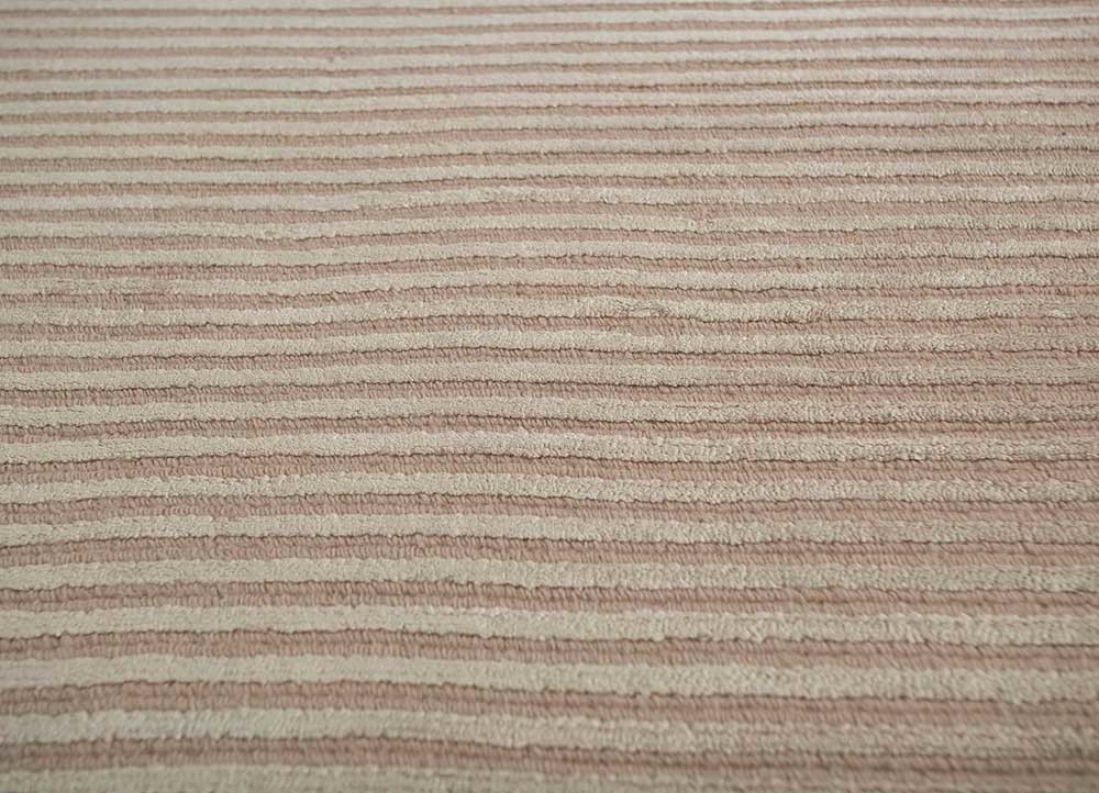 basis beige and brown wool and viscose Hand Loom Rug - Loom basis beige and brown wool and viscose Hand Loom Rug - Loom