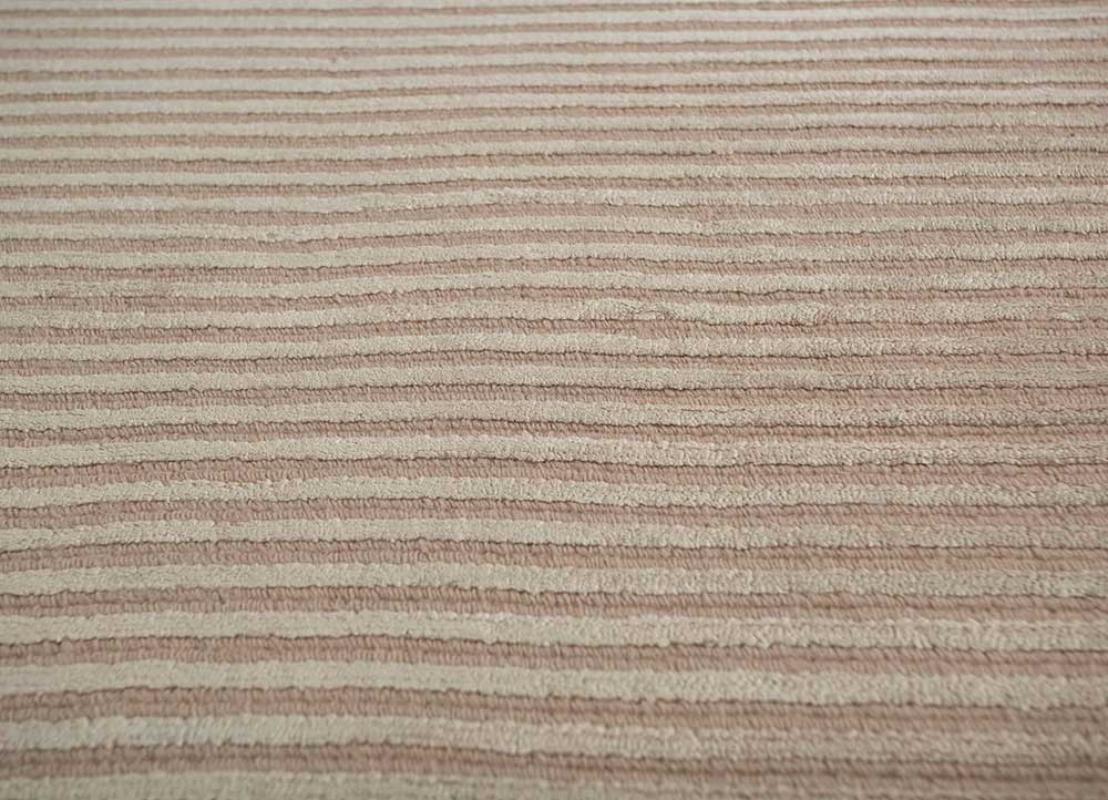 basis beige and brown wool and viscose Hand Loom Rug - Loom