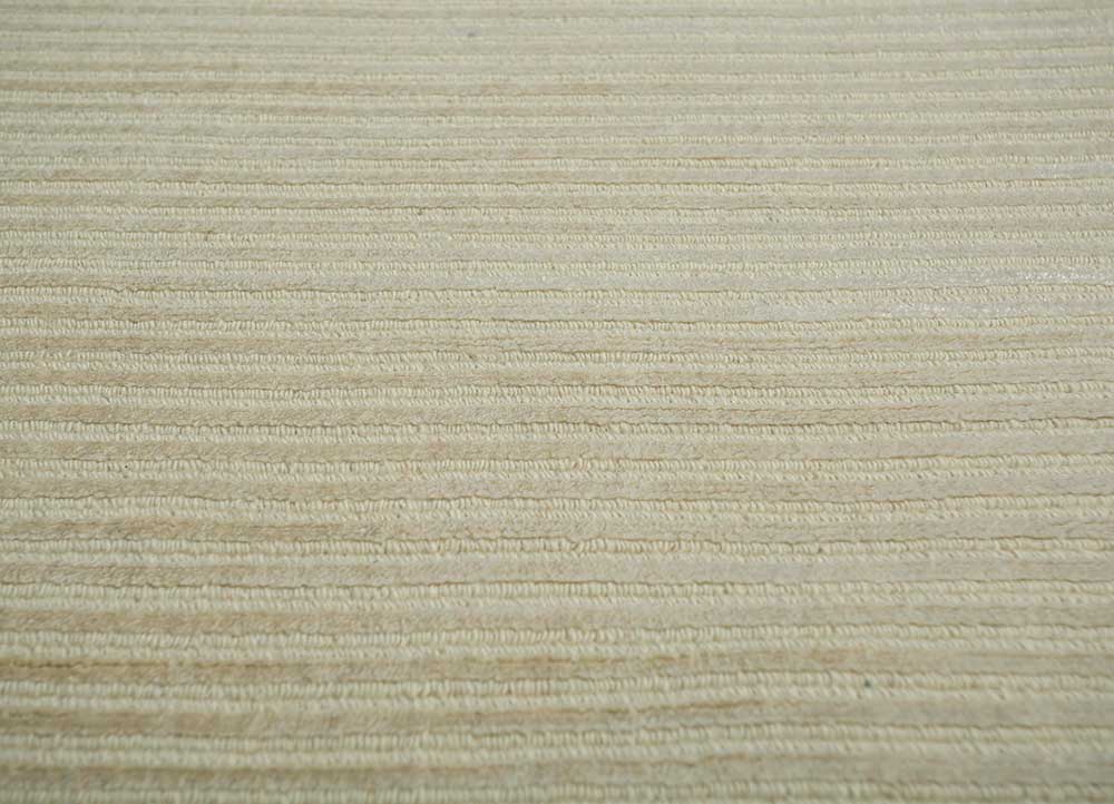 basis ivory wool and viscose Hand Loom Rug - Loom