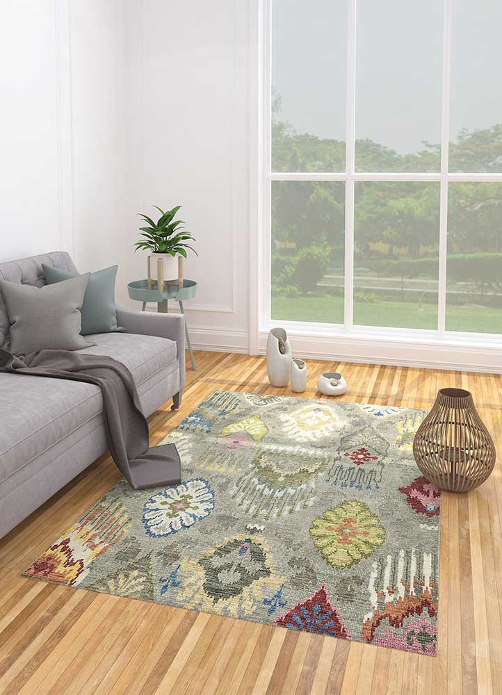 savana grey and black wool Hand Knotted Rug - Loom savana grey and black wool Hand Knotted Rug - Loom