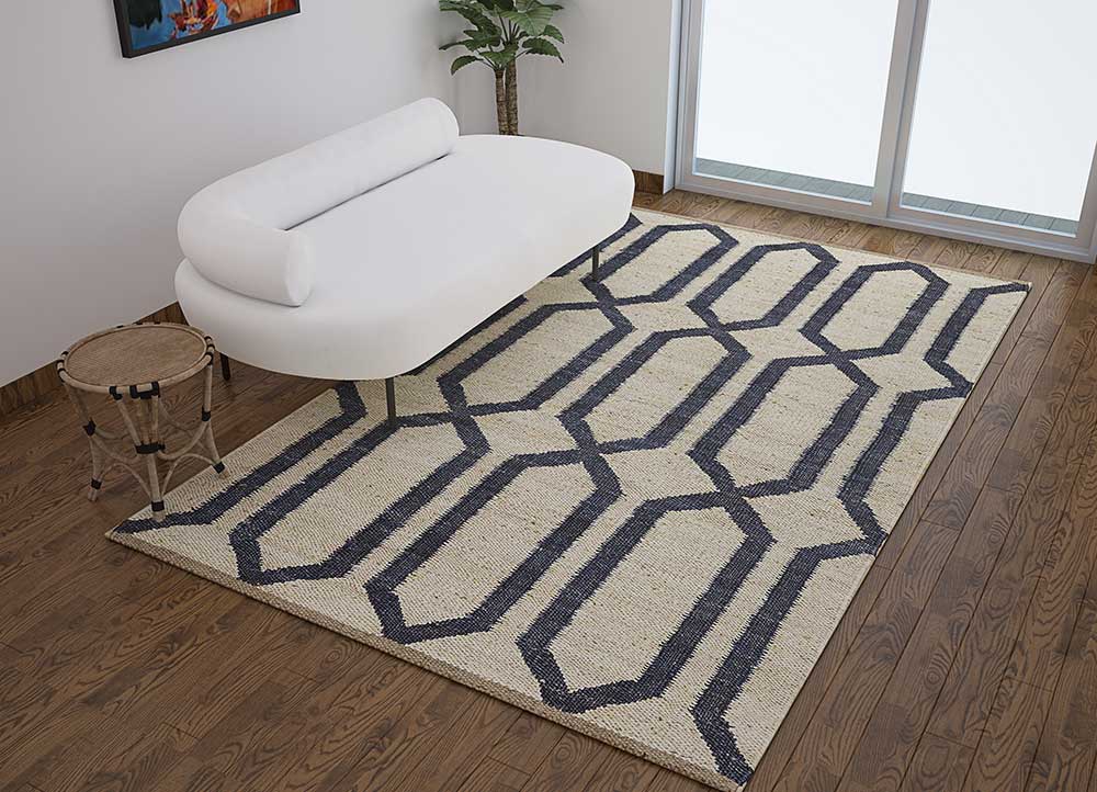 nomadic threads beige and brown jute and hemp Flat Weaves Rug - Loom