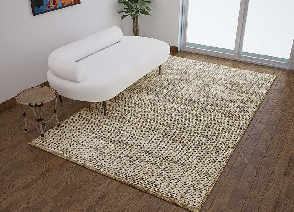 nomadic threads beige and brown jute and hemp Flat Weaves Rug - Loom