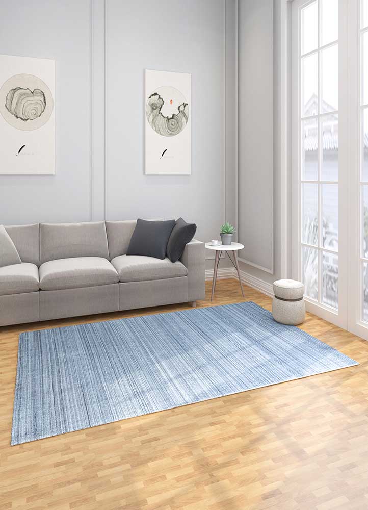 contour grey and black polyester Hand Loom Rug - Loom