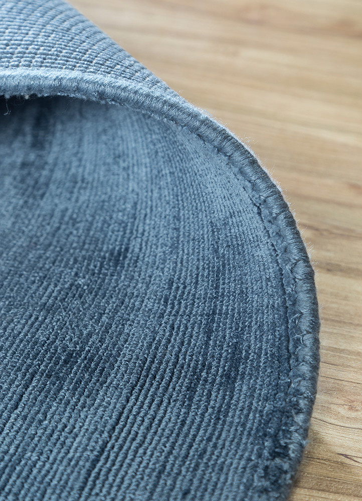 basis blue viscose Hand Loom Rug - Loom basis blue viscose Hand Loom Rug - Loom