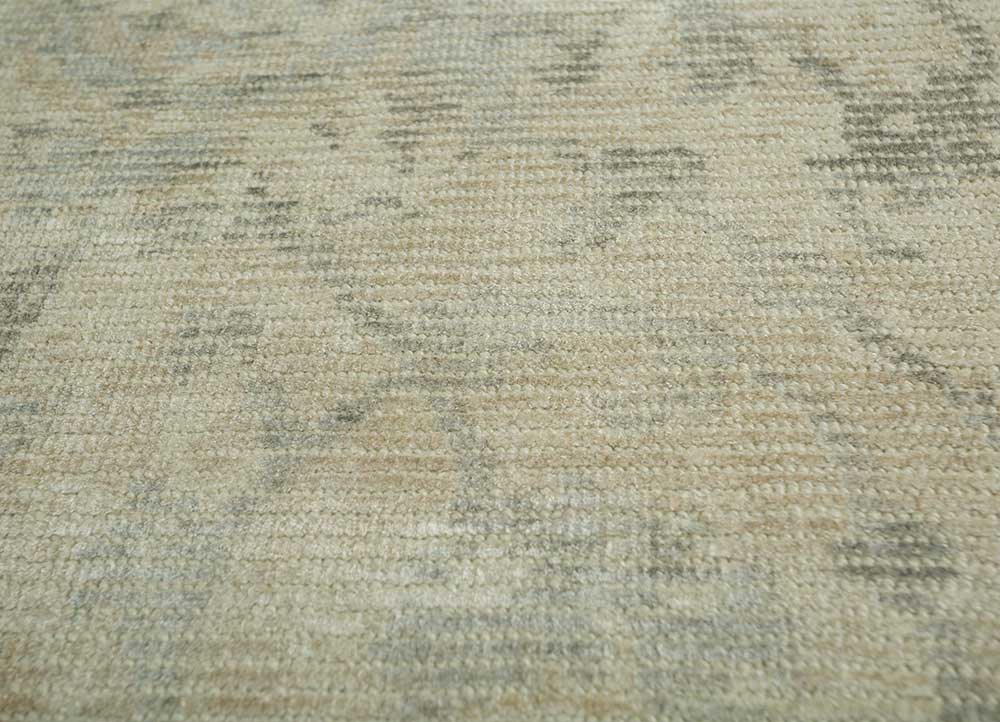 acar beige and brown wool and viscose Hand Loom Rug - Loom