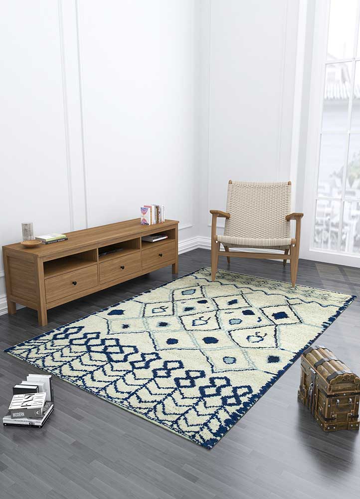 zuri beige and brown wool Hand Knotted Rug - Loom