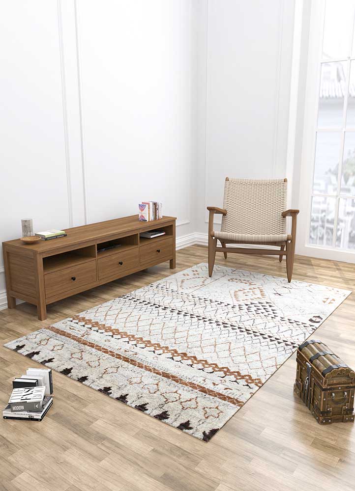 zuri ivory wool Hand Knotted Rug - Loom