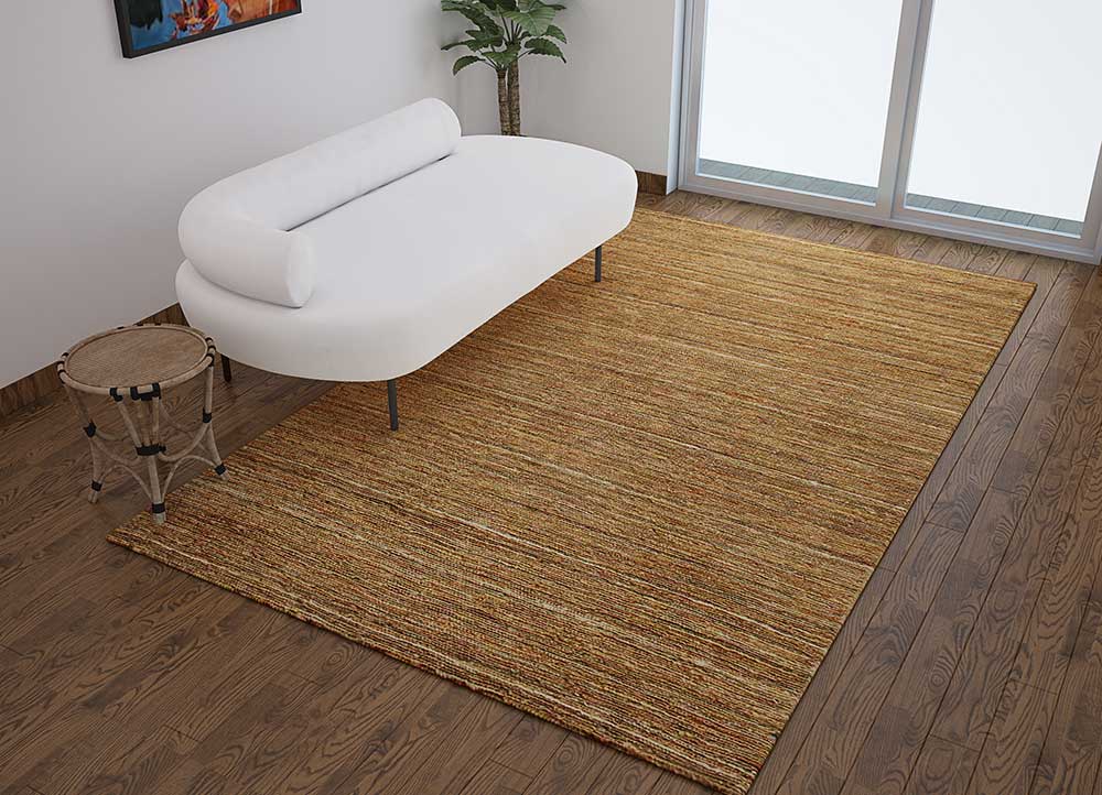 hula ivory jute and hemp Hand Knotted Rug - Loom