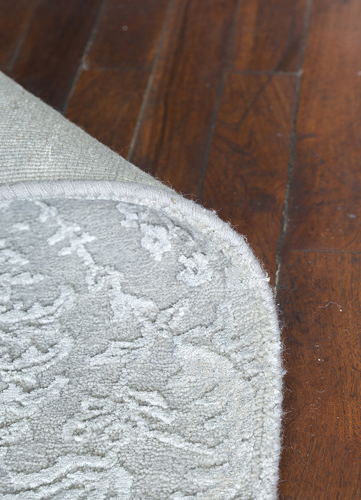 far east grey and black wool and bamboo silk Hand Knotted Rug - Loom far east grey and black wool and bamboo silk Hand Knotted Rug - Loom