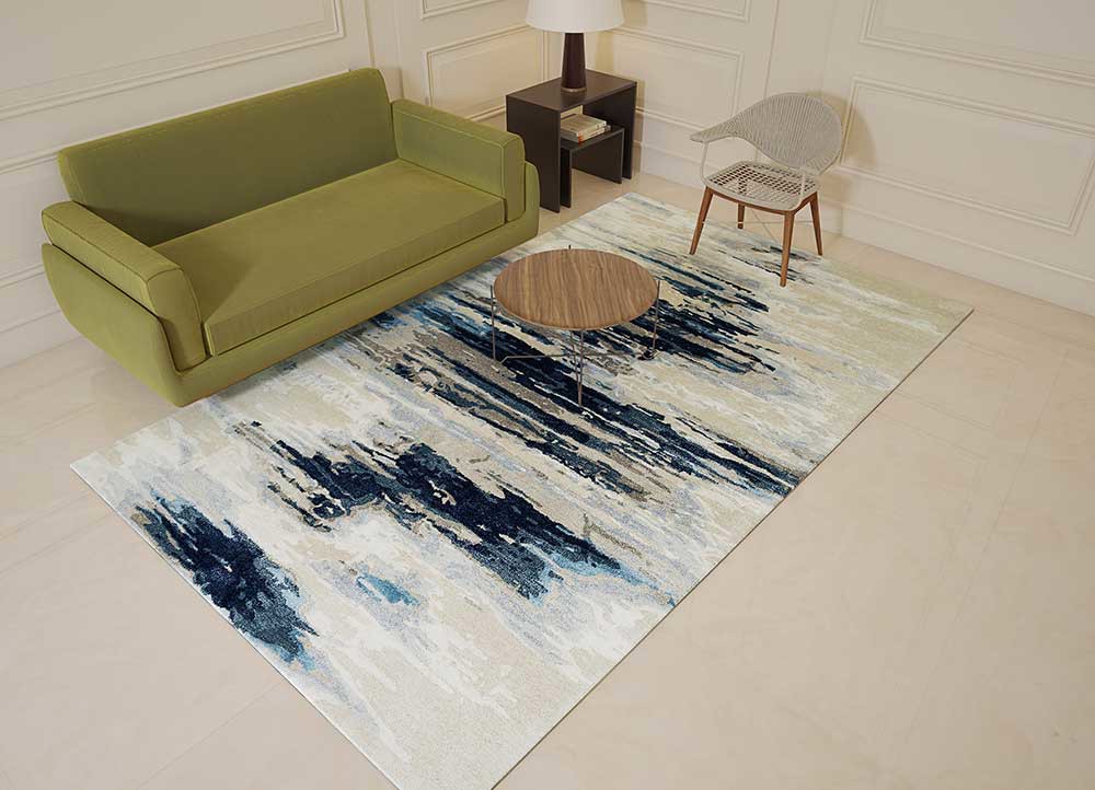 genesis grey and black wool and viscose Hand Tufted Rug - Loom genesis grey and black wool and viscose Hand Tufted Rug - Loom