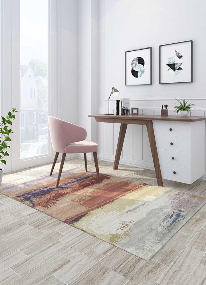 genesis multi wool and viscose Hand Tufted Rug - Loom