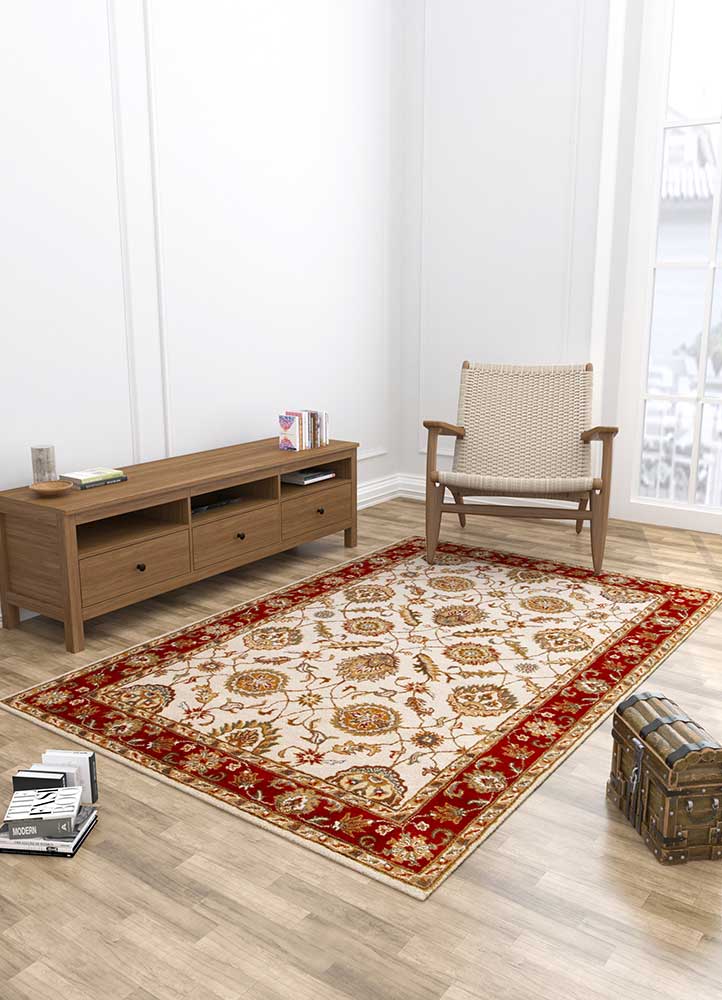 kasbah ivory wool Hand Tufted Rug - Loom