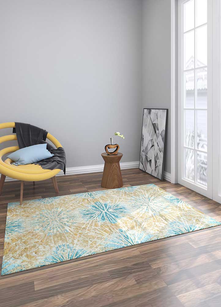 chaos theory by kavi green wool and bamboo silk Hand Knotted Rug - Loom