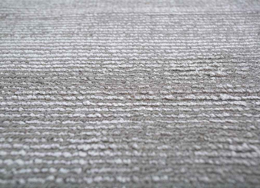 basis grey and black wool and viscose Hand Loom Rug - Loom basis grey and black wool and viscose Hand Loom Rug - Loom