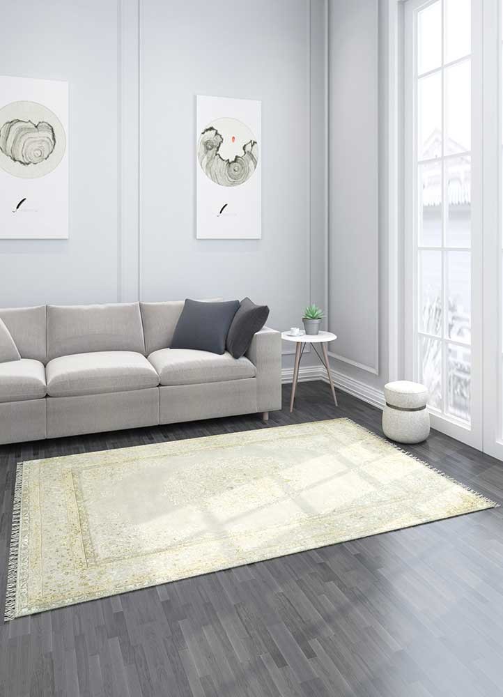 aurora grey and black wool and silk Hand Knotted Rug - Loom aurora grey and black wool and silk Hand Knotted Rug - Loom