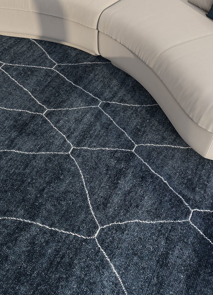 indusbar grey and black viscose hand loom Rug - OtherShot1 indusbar grey and black viscose hand loom Rug - OtherShot1