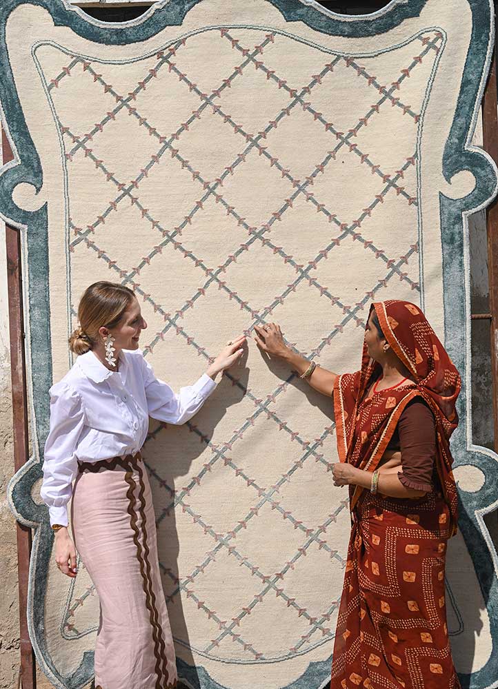 jardins du monde beige and brown wool Hand Knotted Rug - OtherShot2 jardins du monde beige and brown wool Hand Knotted Rug - OtherShot2