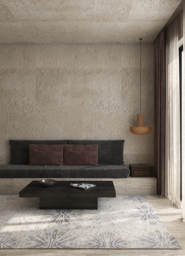 chaos theory by kavi ivory wool and bamboo silk Hand Knotted Rug - OtherShot2 chaos theory by kavi ivory wool and bamboo silk Hand Knotted Rug - OtherShot2