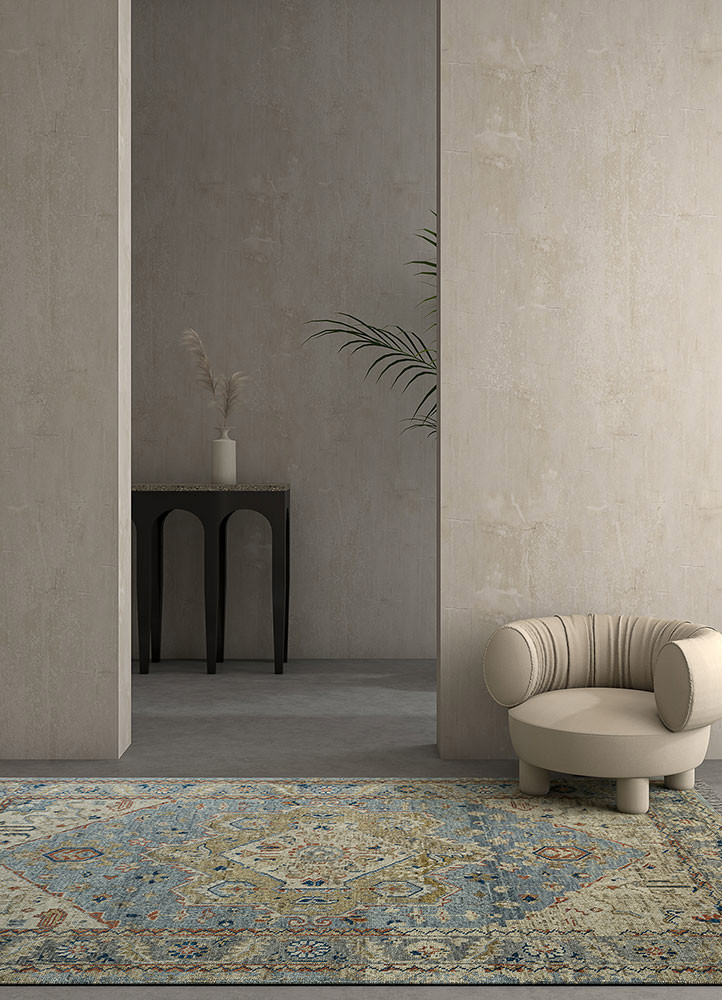 savana blue wool Hand Knotted Rug - OtherShot2 savana blue wool Hand Knotted Rug - OtherShot2