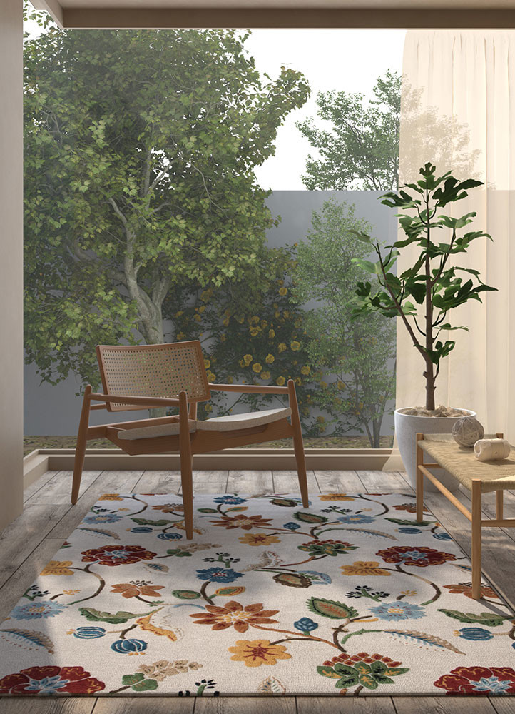 hacienda ivory wool and viscose Hand Tufted Rug - OtherShot2 hacienda ivory wool and viscose Hand Tufted Rug - OtherShot2