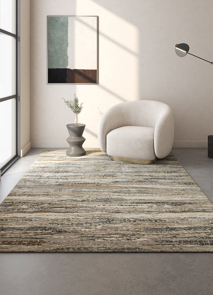 chaos theory by kavi ivory wool and bamboo silk Hand Knotted Rug - OtherShot2 chaos theory by kavi ivory wool and bamboo silk Hand Knotted Rug - OtherShot2