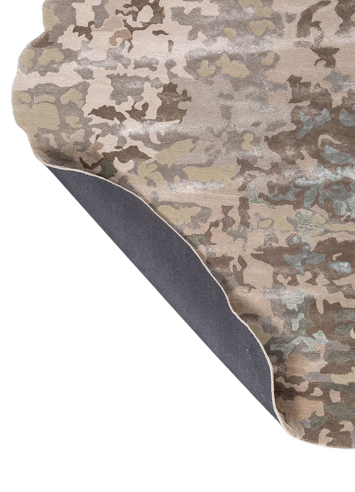 genesis ivory wool and viscose Hand Tufted Rug - Perspective