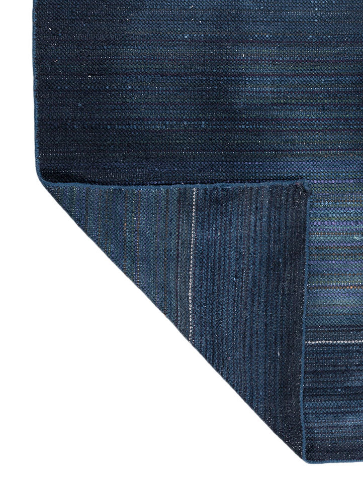 abrash blue wool Flat Weaves Rug - Perspective abrash blue wool Flat Weaves Rug - Perspective