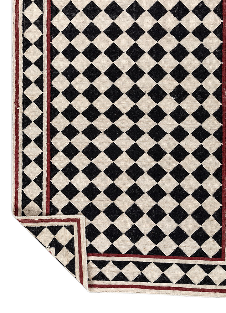 alhambra ivory wool Flat Weaves Rug - Perspective