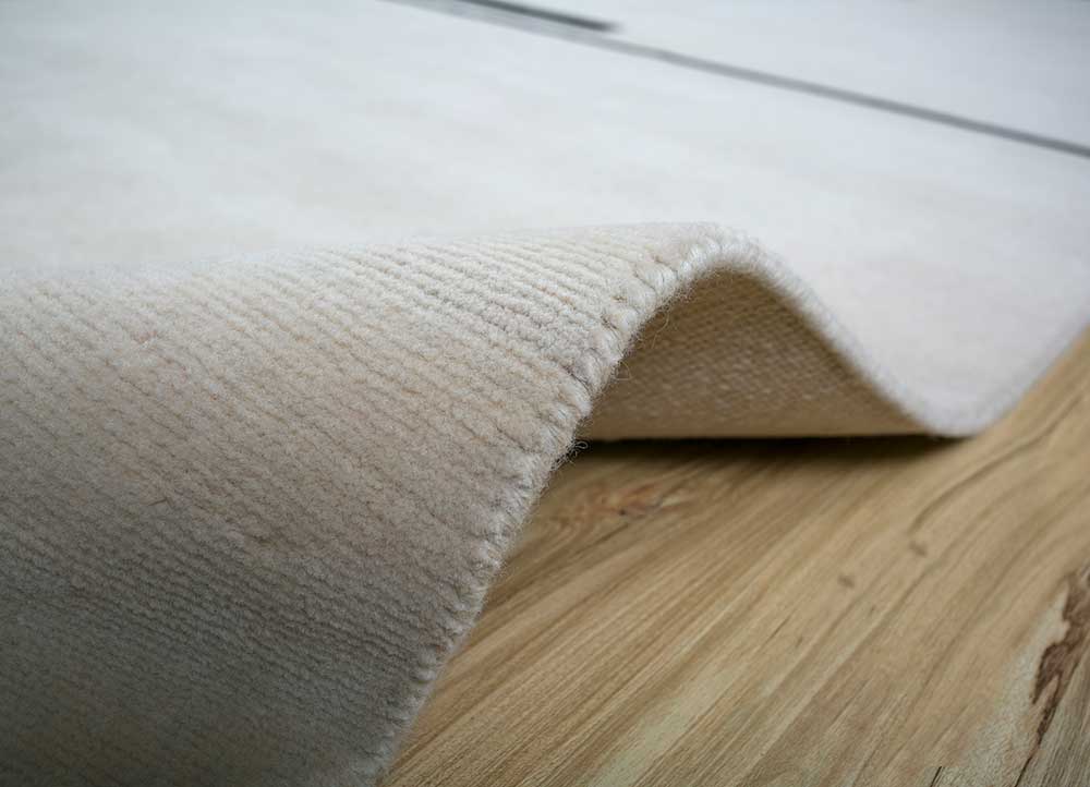 sthir ivory wool Hand Knotted Rug - Perspective