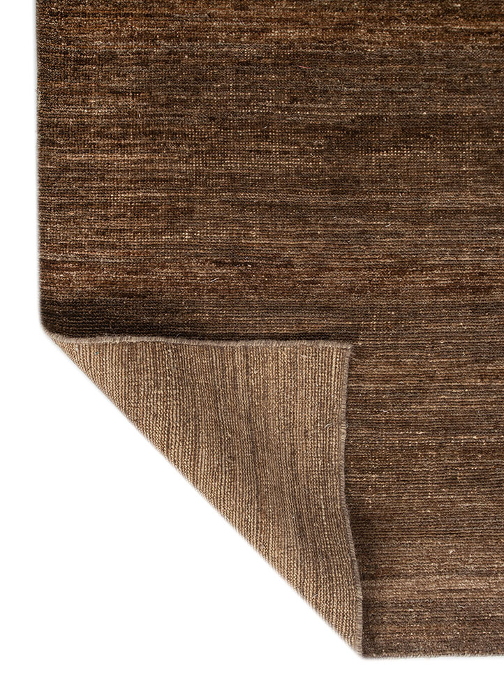 blythe beige and brown wool Hand Knotted Rug - Perspective