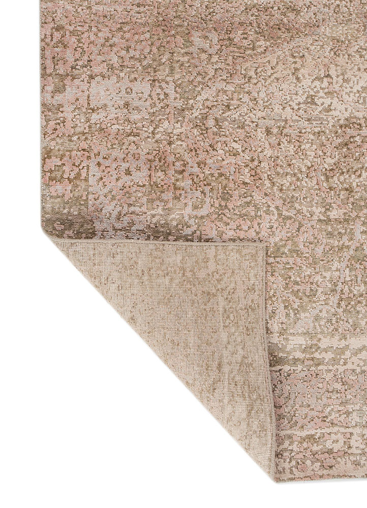 aurora beige and brown wool and silk Hand Knotted Rug - Perspective aurora beige and brown wool and silk Hand Knotted Rug - Perspective