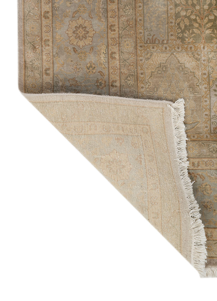 aurora blue silk Hand Knotted Rug - Perspective
