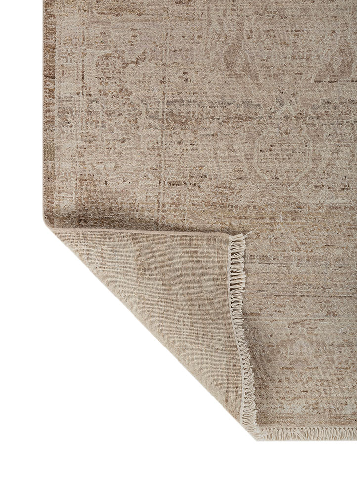 someplace in time ivory wool Hand Knotted Rug - Perspective